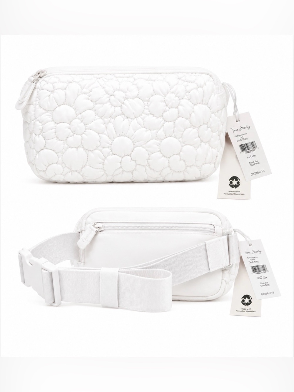 Wildfox White Quilted Floral Puffy Belt/Sling Bag - NWT - Picture 1 of 4
